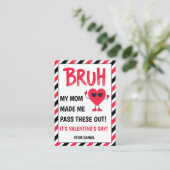 Funny Boys Cool Heart Sunglasses Valentine's Card Informatiekaartje (Staand voorkant)