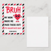 Funny Boys Cool Heart Sunglasses Valentine's Card Informatiekaartje (Voorkant / Achterkant)