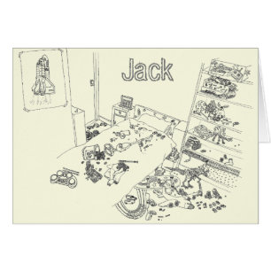 Funny Boys Messy Bedroom Jack Coloring Birthday