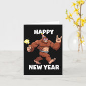 Funny Boys Nye Outfit, Mens Fireworks Bigfoot Happ Kaart (Gele Bloem)