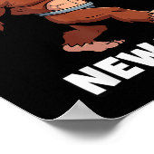 Funny Boys Nye Outfit, Mens Fireworks Bigfoot Happ Poster (Hoek)