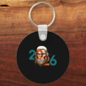 Funny Boys Nye Outfit, Mens Fireworks Bigfoot Happ Sleutelhanger (Voorkant)