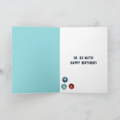 Funny Boys Verjaardag Kaart met Retro Robots (Binnen)