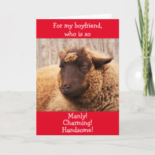 Funny BoyVriend Sheep Valentijnse Holiday Kaart