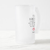 Funny Boyvriend Valentijnsdag gepersonaliseerd Matglas Bierpul (Voorkant rechts)