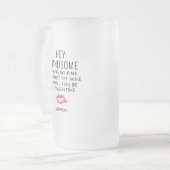 Funny Boyvriend Valentijnsdag gepersonaliseerd Matglas Bierpul (Voorkant links)