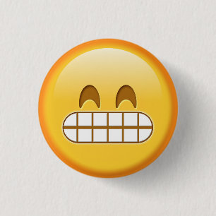 Funny boze emoji-knop ronde button 3,2 cm