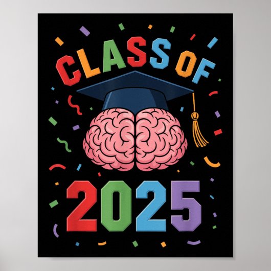 Funny Brain Afstuderen CL van het Afstudeerder van Poster (Voorkant)