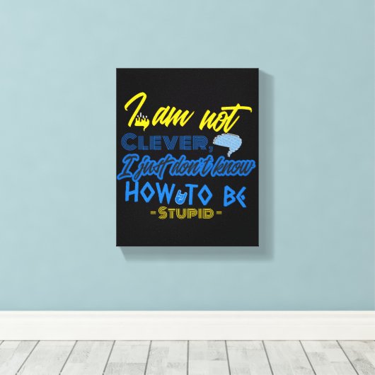 Funny, Brain Design Canvas Afdruk (Insitu (Houten vloer))