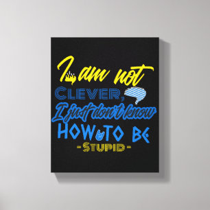 Funny, Brain Design Canvas Afdruk