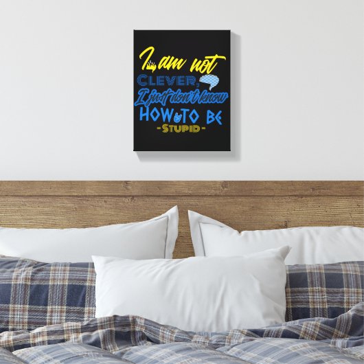 Funny, Brain Design Canvas Afdruk (Insitu (Slaapkamer))