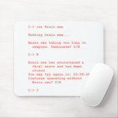 Funny Brain.exe Fout Computer Geek Humor Muismat (Met muis)