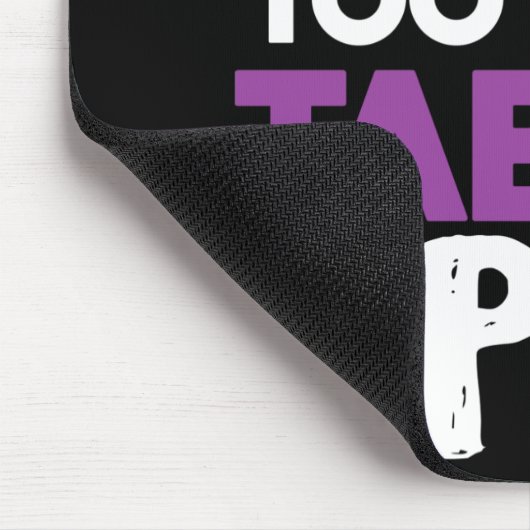 Funny Brain heeft te veel tabbladen open gag Gift Muismat (Hoek)