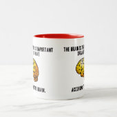 Funny Brain Jokes - Subjectiviteit Tweekleurige Koffiemok (Center)