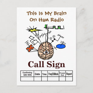Funny Brain op Ham Radio QSL-kaart Briefkaart