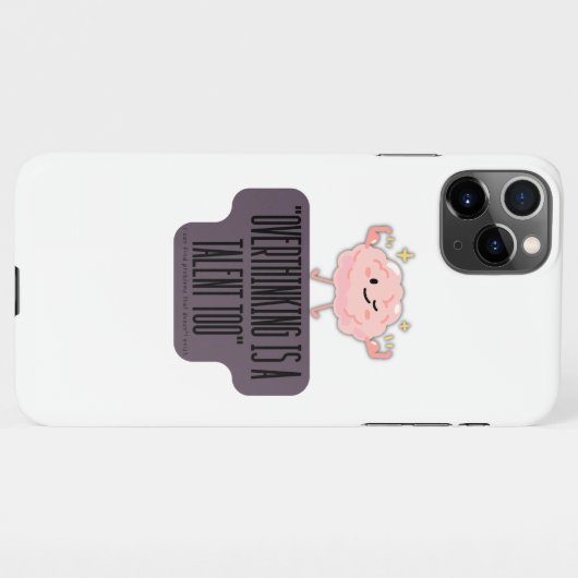 Funny Brain Power Apparel for Overthinkers iPhone Hoesje (Achterkant horizontaal)