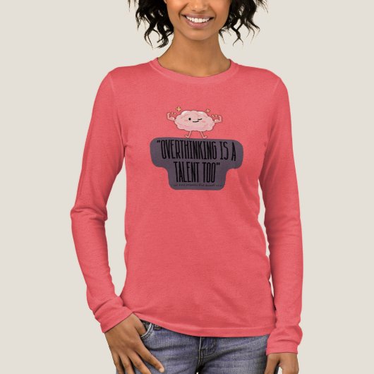 Funny Brain Power Apparel for Overthinkers  Tri-Blend Shirt (Voorkant)