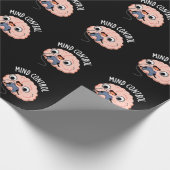 Funny Brain Pun Dark BG Cadeaupapier (Hoek)