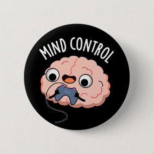 Funny Brain Pun Dark BG Ronde Button 5,7 Cm