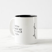 Funny Brain Said Nope Mug Tweekleurige Koffiemok (Voorkant links)