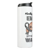 Funny Brain Tumor Awareness Gifts Thermosbeker (Gedraaid links)