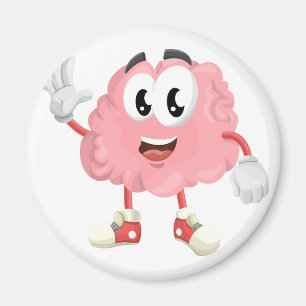 Funny Brain Waving Cartoon Magneet