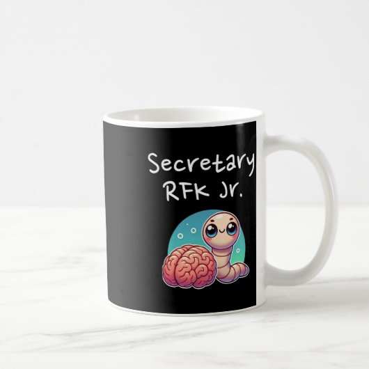 Funny Brain Worm Secretary Rfk Jr.  Koffiemok (Rechts)