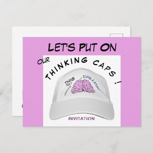 Funny Brainstorm Session Invitation Briefkaart (Voorkant / Achterkant)