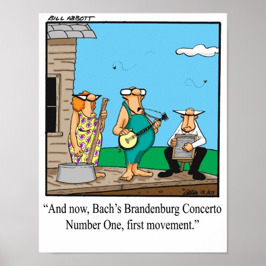 Funny Brandenburg Concerto Poster (Voorkant)