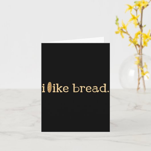 Funny Bread Lover Minimalist Sourdough Baking  Kaart (Gele Bloem)