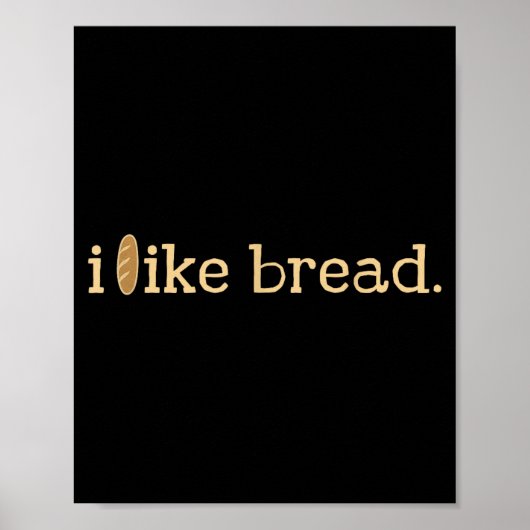Funny Bread Lover Minimalist Sourdough Baking Poster (Voorkant)