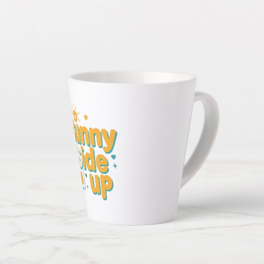 Funny Breakfast Foodie Quote Latte Mok (Rechterhoek)