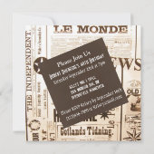 Funny Breaking News Birthday Uitnodiging (Achterkant)