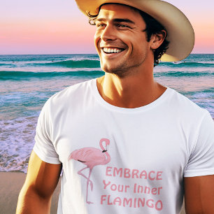 Funny Breek uw binnenste citaat van Flamingo T-shirt