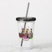 Funny breitting cartoon acryl drinkbeker (Achterkant)