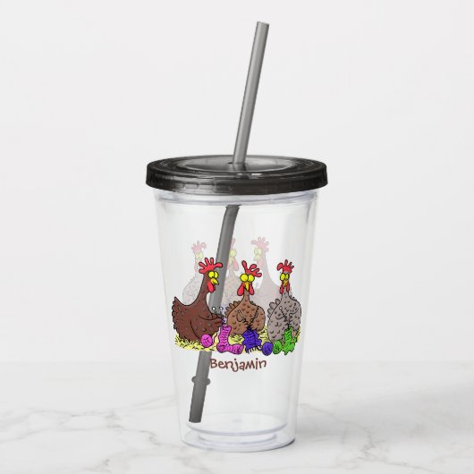 Funny breitting cartoon acryl drinkbeker (Achterkant)