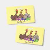 Funny breitting cartoon badge (Voor- en achterkant)