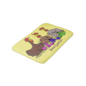 Funny breitting cartoon badmat (Gekanteld)