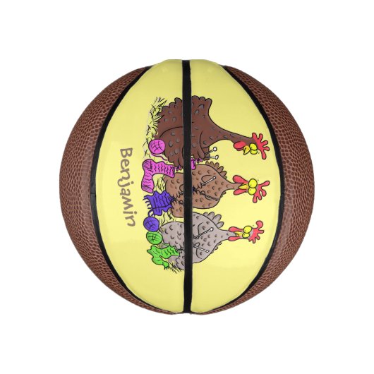 Funny breitting cartoon basketbal (Verticaal)