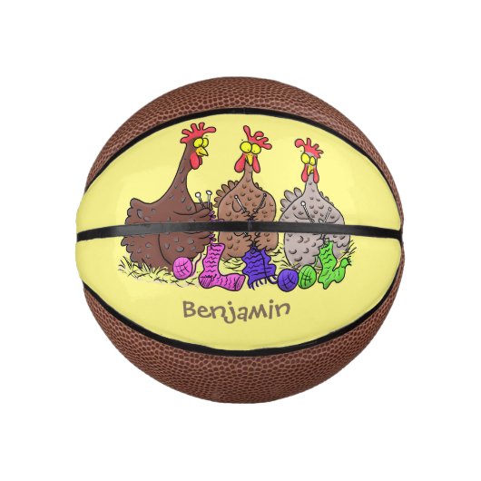 Funny breitting cartoon basketbal (Voorkant)