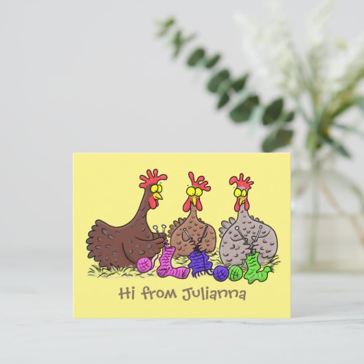 Funny breitting cartoon briefkaart (Staand voorkant)