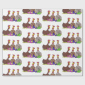 Funny breitting cartoon cadeaupapier (Vlak)