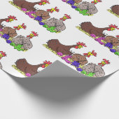 Funny breitting cartoon cadeaupapier (Hoek)