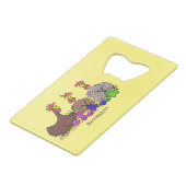 Funny breitting cartoon creditkaart flessenopener (Voorkant Gekanteld)