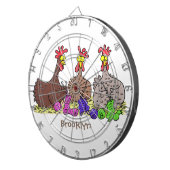 Funny breitting cartoon dartbord (Voorkant Rechts)