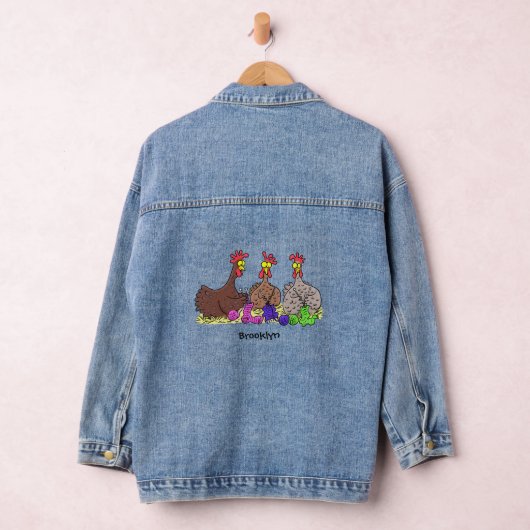 Funny breitting cartoon denim jacket (Hangar)