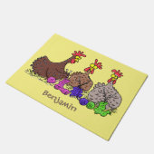 Funny breitting cartoon deurmat (Schuin)