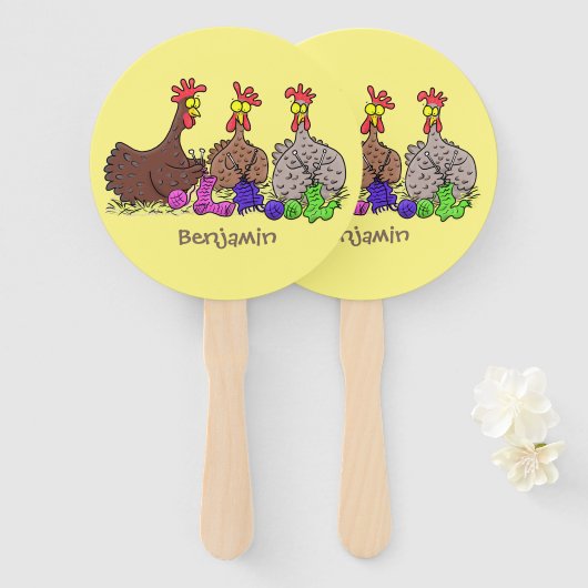 Funny breitting cartoon handwaaier (Voorkant en achterkant)