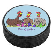 Funny breitting cartoon hockey puck (3/4)