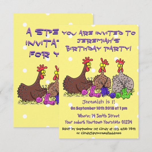 Funny breitting cartoon kaart (Voorkant / Achterkant)